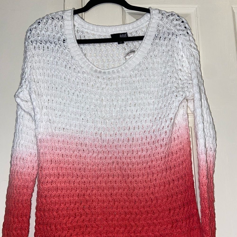 NWT ANA long sleeve ombré knit sweater size large